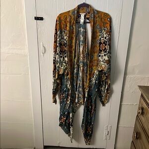 Free People Multicolor Floral Kimono Top